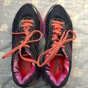 Pinks and purple brooks running shoes